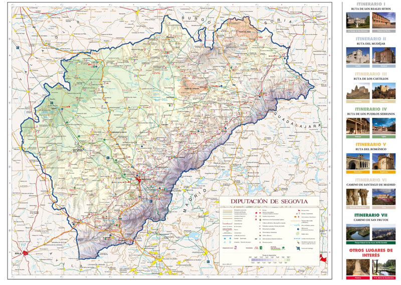 Plano de la Provincia de Segovia